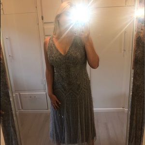 Vintage silver beaded dress